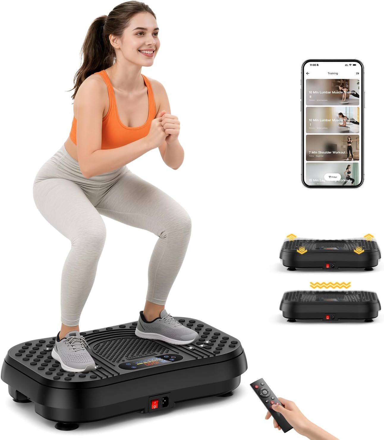 Vibration plate exercise machine